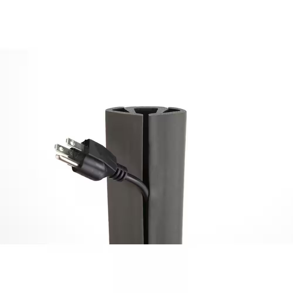 15 Ft. Cord Protector with 3-Channel, Dark Gray