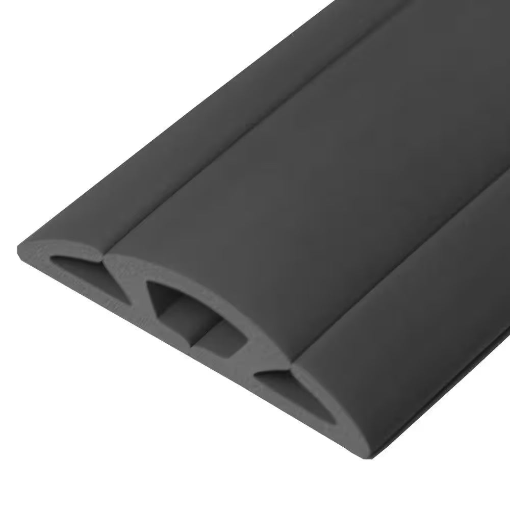 15 Ft. Cord Protector with 3-Channel, Dark Gray