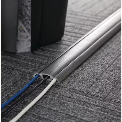 15 Ft. Cord Protector with 3-Channel, Dark Gray